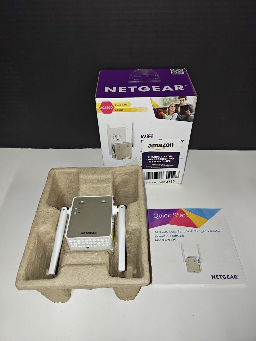 NETGEAR EX6120-100NAS AC1200 Dual Band WiFi Range Extender